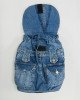 Рюкзак джинсовый paper bag синего цвета 