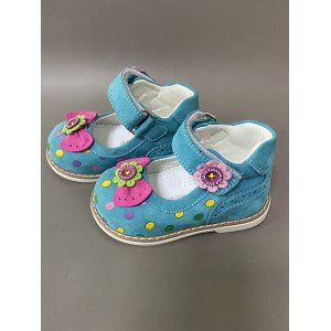 Туфли ортопедические из натуральной кожи с застежками - липучками 
