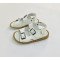 Босоножки из натуральной кожи белого цвета 