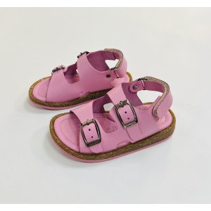 Босоножки из натуральной кожи розового цвета 
