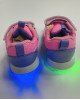 Кроссовки розового цвета с led подошвой 
