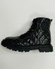 Ботинки черного цвета из стеганой кожи 