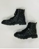 Ботинки черного цвета из стеганой кожи 