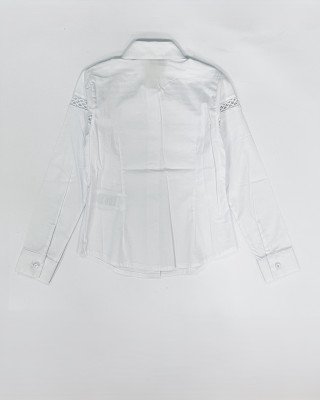 Блуза белого цвета с длинными рукавами кроя slim fit