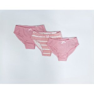 Трусики слип розового цвета в комплекте из трех штук 