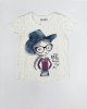 Футболка блузон oversize с принтом 