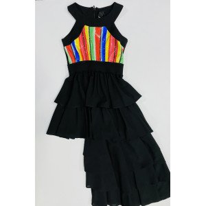 Платье chic асимметричного кроя черного цвета 