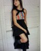 Платье chic асимметричного кроя черного цвета 