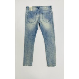 Джинсы slim fit голубого цвета 