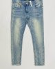Джинсы slim fit голубого цвета 
