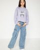 Джинсы карго wide leg цвета деним 