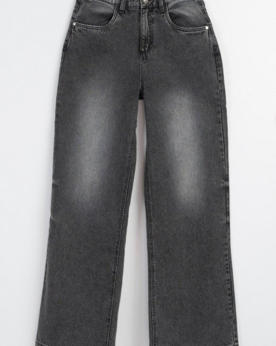 Джинсы wide leg черного цвета 