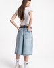 Шорты длинные широкие baggy голубого цвета 