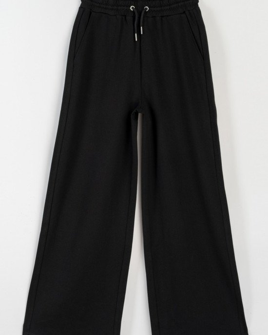 Штаны широкие wide leg черного цвета 