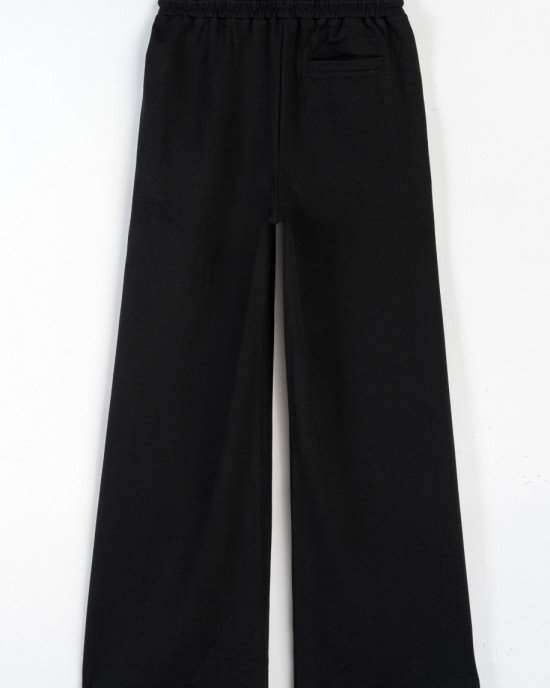 Штаны широкие wide leg черного цвета 