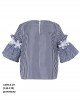 Блуза с декоративными элементами на рукавах