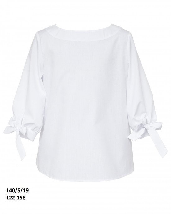 Блуза с рукавом 3/4 без воротника