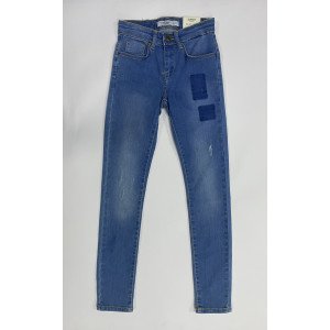 Джинсы skinny с эффектом потертостей 
