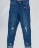 Джинсы high waist синего цвета 