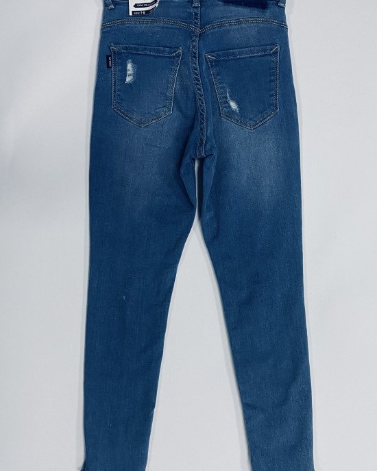 Джинсы high waist синего цвета 