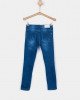 Джинсы medium waist синего цвета с лампасами 