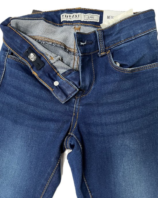 Джинсы skinny fit синего цвета 