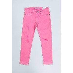 Джинсы skinny fit розового цвета