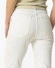 Джинсы high waist молочного цвета 