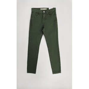 Джинсы skinny fit оливкового цвета 
