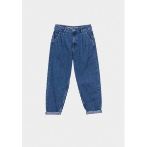 Джинсы Slouchy синего цвета с высокой посадкой 