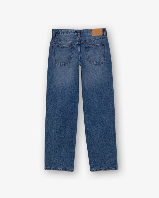 Джинсы low waist цвета деним 