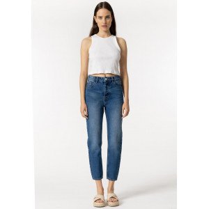 Джинсы MOM с высокой линией талии high waist 