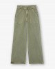 Джинсы широкие wide leg зеленого цвета 