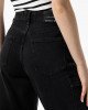 Джинсы wide leg с карманами карго черного цвета 