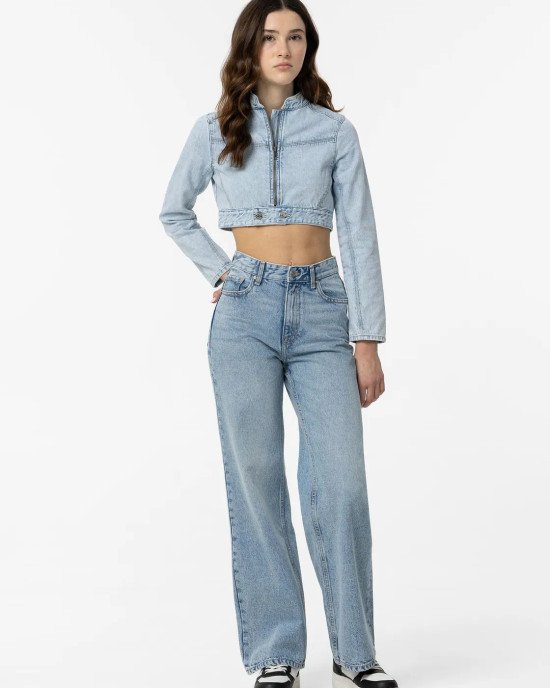 Джинсы широкие wide leg с высокой посадкой high waist 