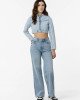 Джинсы широкие wide leg с высокой посадкой high waist 