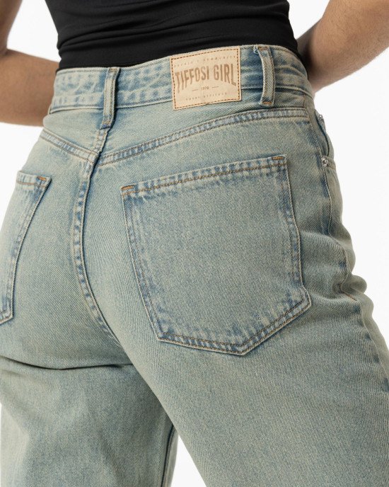 Джинсы straight leg с высокой линией талии 
