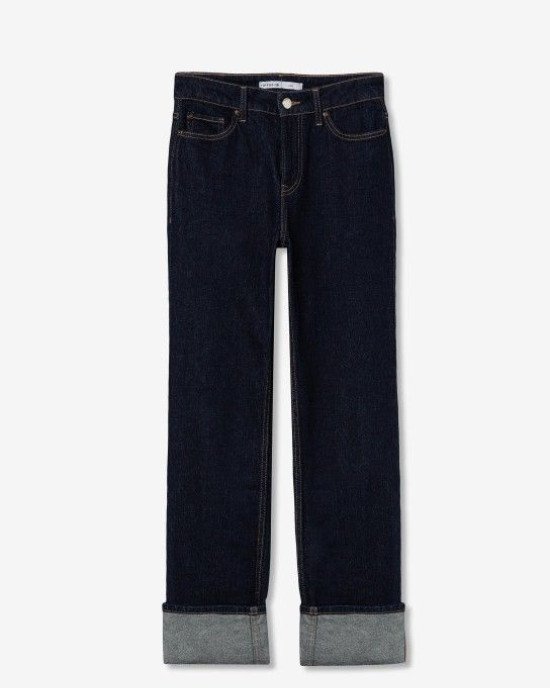 Джинсы regular fit темно - синего цвета 