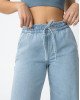 Джинсы wide leg широкие голубого цвета 