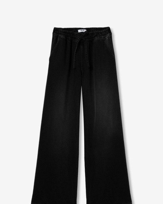 Джинсы jogger wide leg черного цвета 