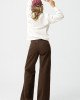Джинсы широкие wide leg шоколадного цвета 