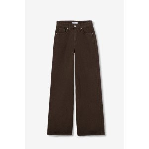 Джинсы широкие wide leg шоколадного цвета 