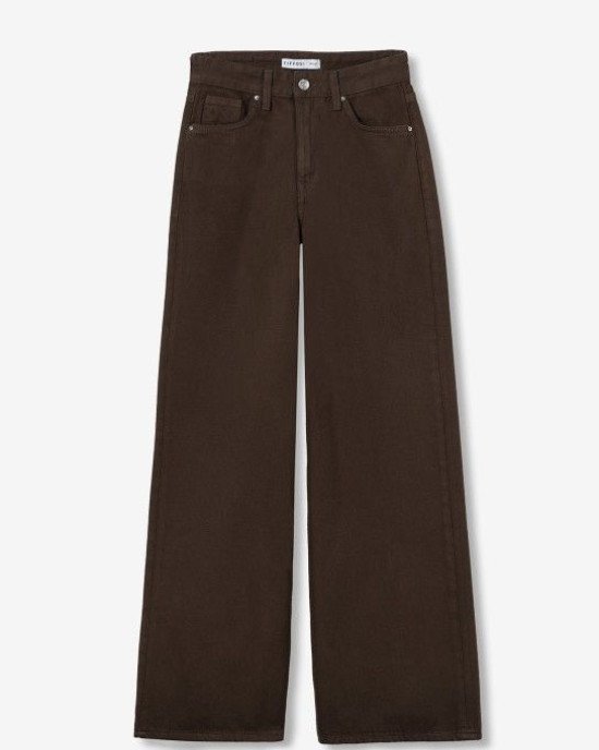 Джинсы широкие wide leg шоколадного цвета 
