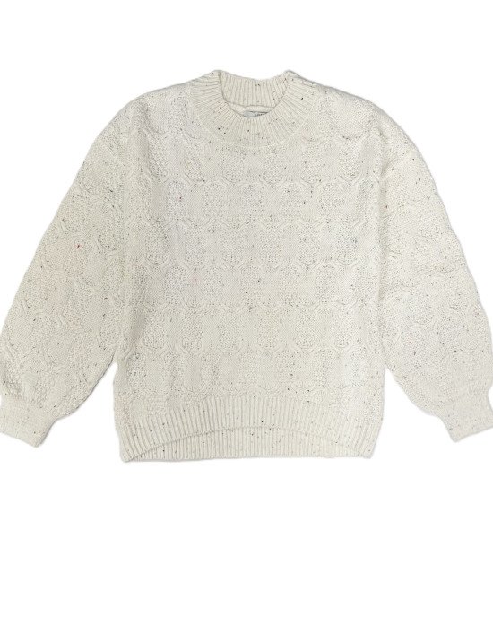 Свитер фактурный oversize молочного цвета 