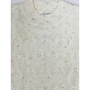 Свитер фактурный oversize молочного цвета 
