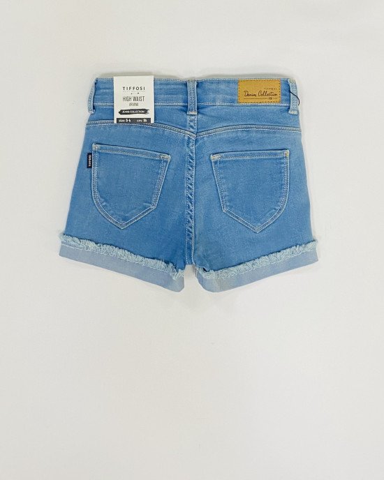 Шорты джинсовые с высокой посадкой в талии high waist 