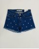 Шорты джинсовые с посадкой medium waist и вышивкой 
