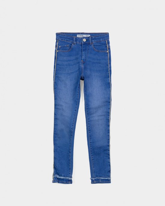 Джинсы skinny fit синего цвета с водонепроницаемым эффектом 