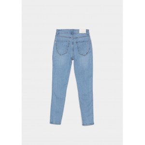 Джинсы Medium Waist с блестящими лампасами 