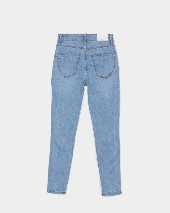 Джинсы Medium Waist с блестящими лампасами